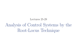 Analysis of Control Systems by the Root