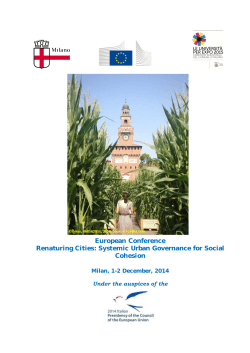 European Conference Renaturing Cities: Systemic Urban