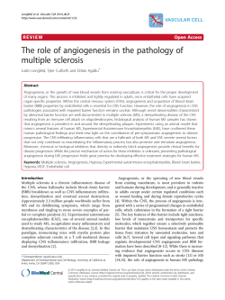 The role of angiogenesis in the pathology of multiple sclerosis