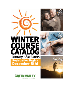 Winter Course Catalog - Green Valley Recreation