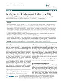 Treatment of bloodstream infections in ICUs
