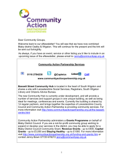 Community Action Partnership eNewsletter 6th November 2014