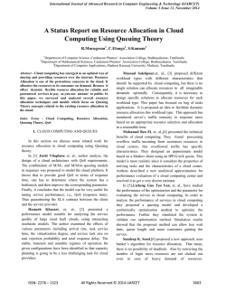 A Status Report on Resource Allocation in Cloud Computing Using