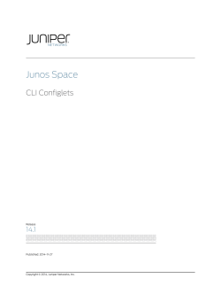 Junos Space CLI Configlets