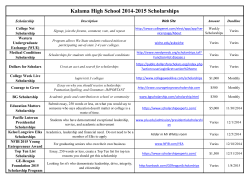 Scholarships - Kalama School District