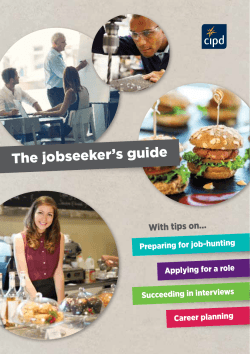 Careers Booklet - Chartered Institute of Personnel and Development