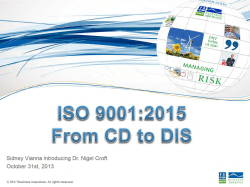 ISO 9001:2015 Webinar Presentation