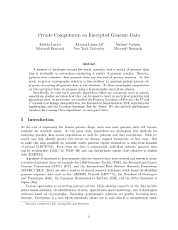 Private Computation on Encrypted Genomic Data