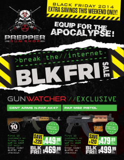 view the flyer - Prepper Gun Shop Prepper Gun Shop