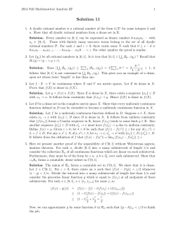 Solution 11 (#9 revised again) - Department of Mathematics, CUHK