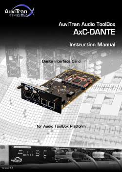 AxC-DANTE User's Manual V1.1 1
