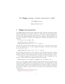 The l3regex package: regular expressions in TeX