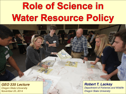 Robert T. Lackey GEO 335 Lecture