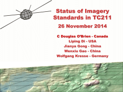 Status of Imagery Standards in TC211