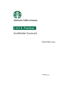 Starbucks Coffee Company CAFE Practices