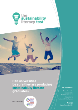 Can universities be sure they are producing sustainability literate