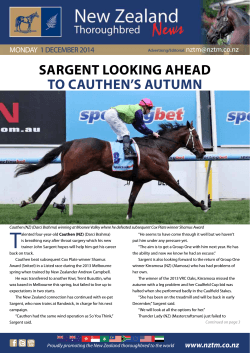 SargeNt lookiNg ahead to CautheN'S autumN