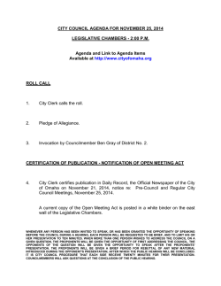 Agenda 11/25 - City of Omaha