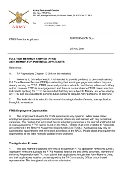 Full Time Reserve Service Leaflet PDF 110.02 kb