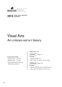 Visual Arts Exam Paper