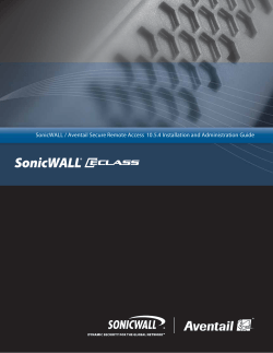SonicWALL Aventail E-Class SRA EX