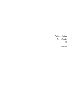 Release Notes RobotStudio