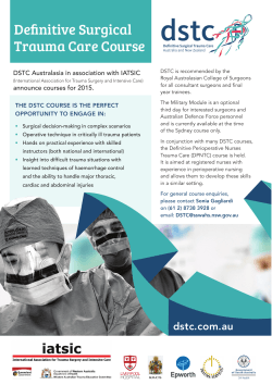 Registration Form - DSTC - Definitive Surgical Trauma Care