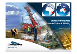 2014 AGM Presentation - Liontown Resources Limited