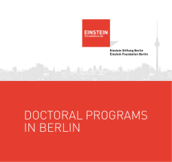 Berlin Doctoral Program - Hu