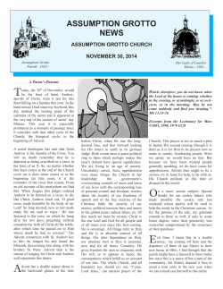 This Weeks Bulletin - Assumption Grotto Church