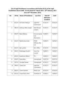 Holders of Practicing Certificates with less than 2