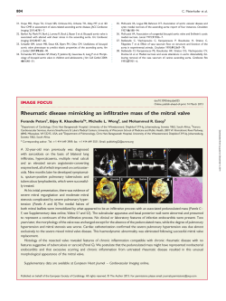 Rheumatic disease mimicking an infiltrative mass of the mitral valve