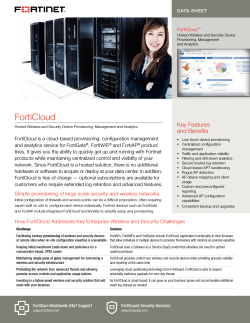 FortiCloud Datasheet