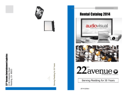 Rental Catalog 2014