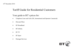 Tariff Guide for Residential Customers