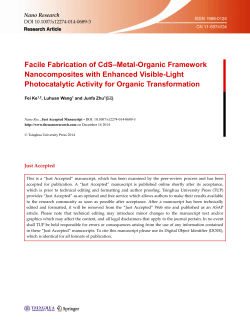 Facile Fabrication of CdS–Metal-Organic