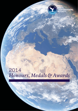 2014 RAeS Medals & Awards brochure