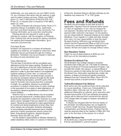 Fees and Refunds - Santa Barbara City College