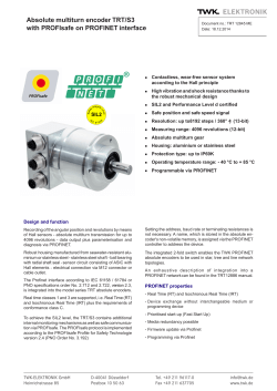 Absolute multiturn encoder TRT/S3 with PROFIsafe on PROFINET