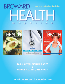 Ad Rates & Media Info - Broward Health Magazine!
