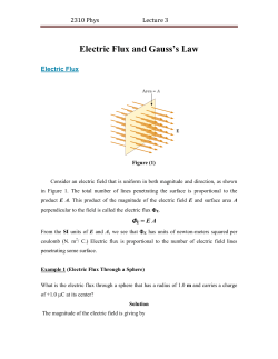 Electric Flux and Gauss's Law