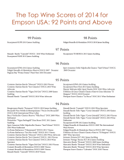 The Top Wine Scores of 2014 for Empson USA: 92 Points and Above