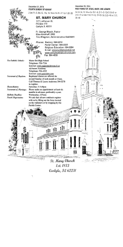 Bulletin - St. Mary's Church