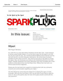 Sparkplug - the Glen Region of the SCCA
