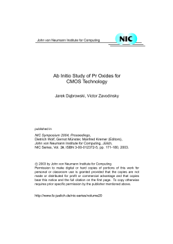 Ab Initio Study of Pr Oxides for CMOS Technology