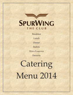 Catering by The Club - The Club At Spurwing