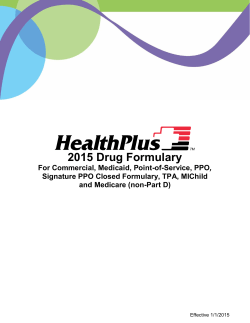 2015 Drug Formulary - HealthPlus of Michigan
