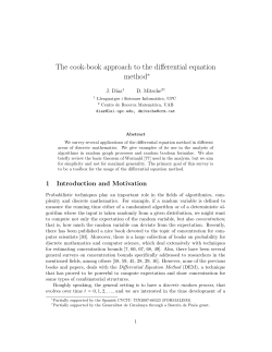 The cook-book approach to the differential equation method