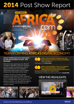 AfricaCom 2014 Post Show Report