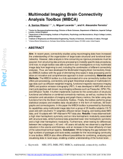 Multimodal Imaging Brain Connectivity Analysis toolbox